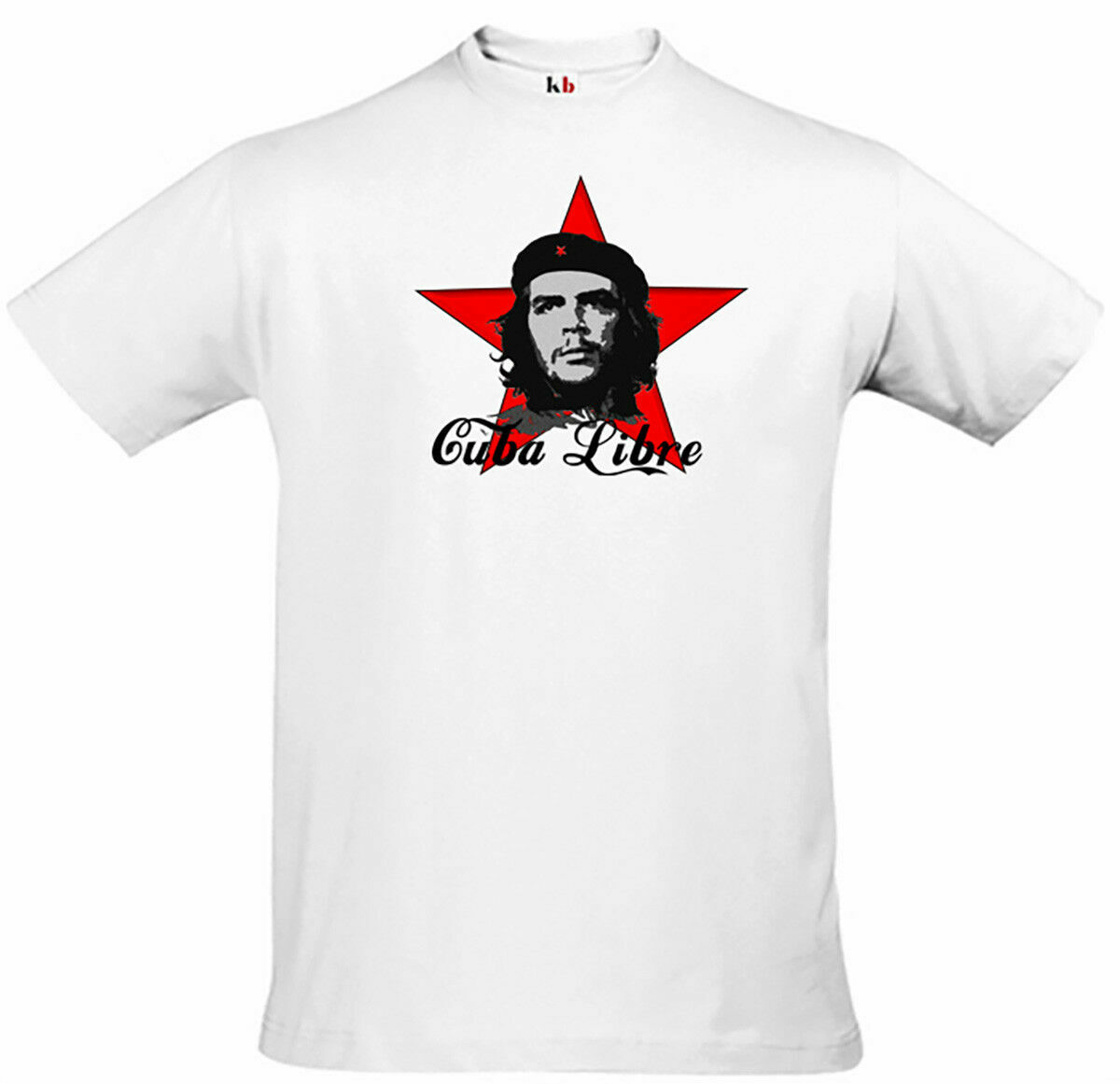 T-Shirt Che Guevara Cuba Libre mit rotem Stern, Fun Shirt, Sprüche, Revolucion