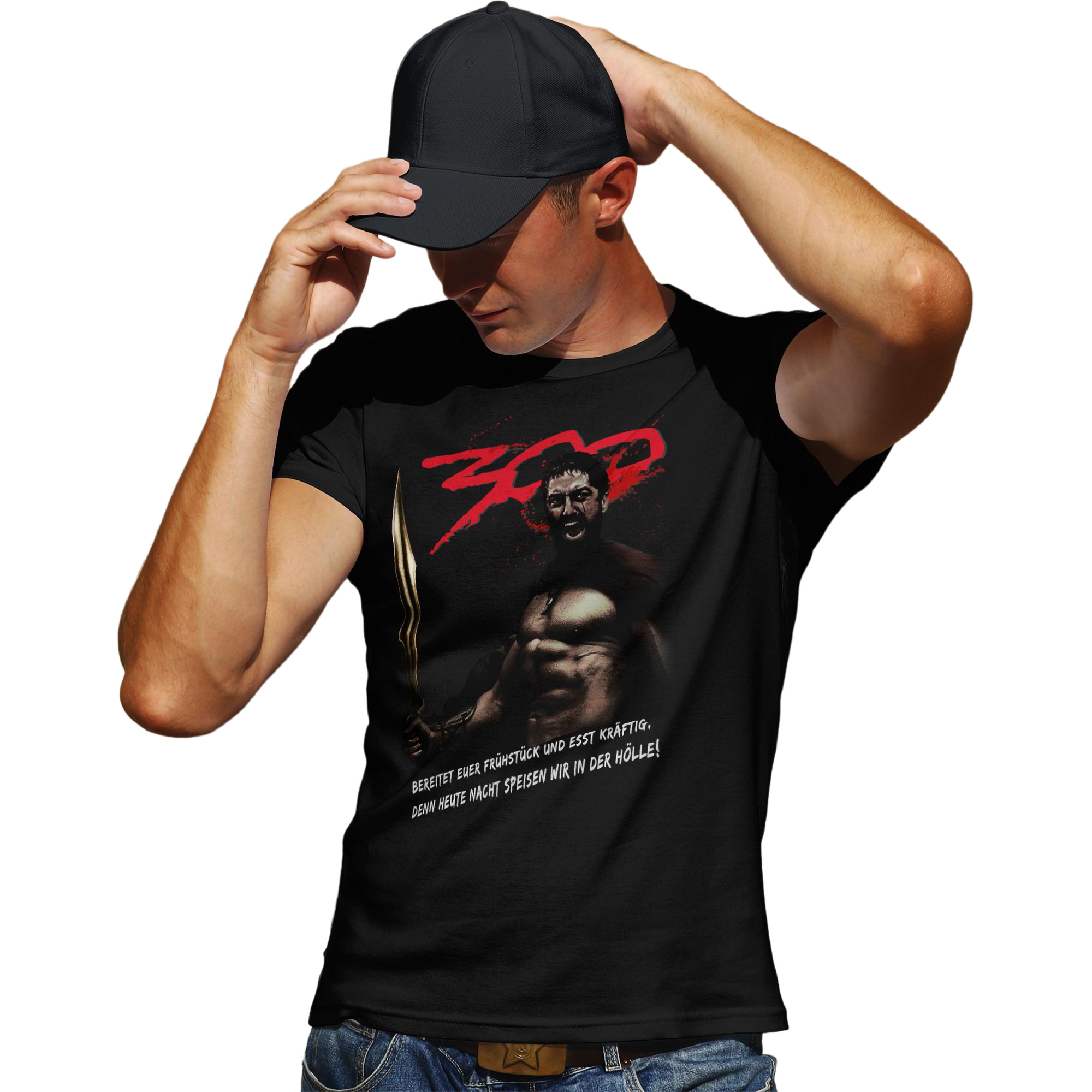 300 Spartaner T-Shirt, Sparta Krieger Motiv, Thermopylen, Herren