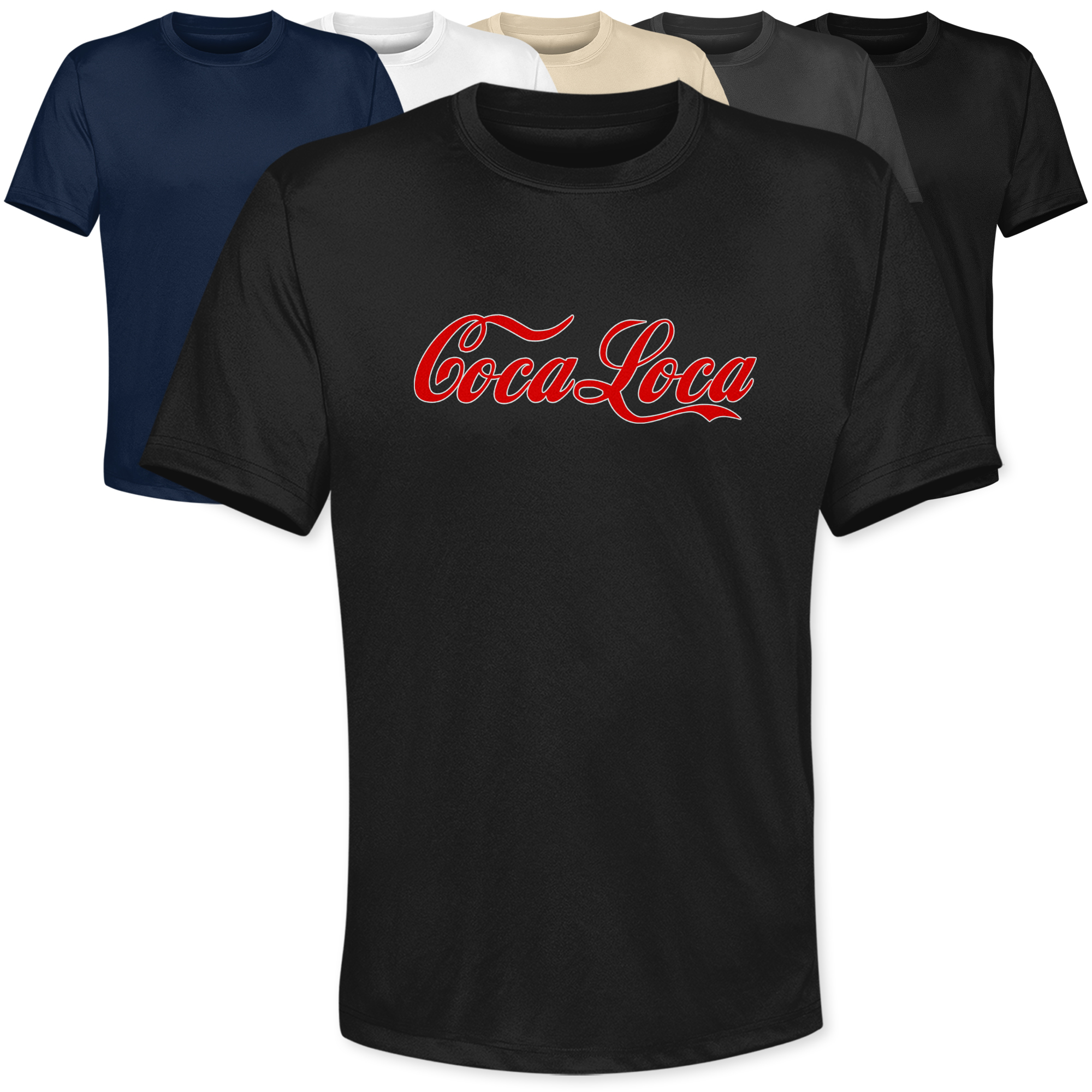 Coca Loca Design T-Shirt Parodie Spruch Kult Fun Motiv Herren