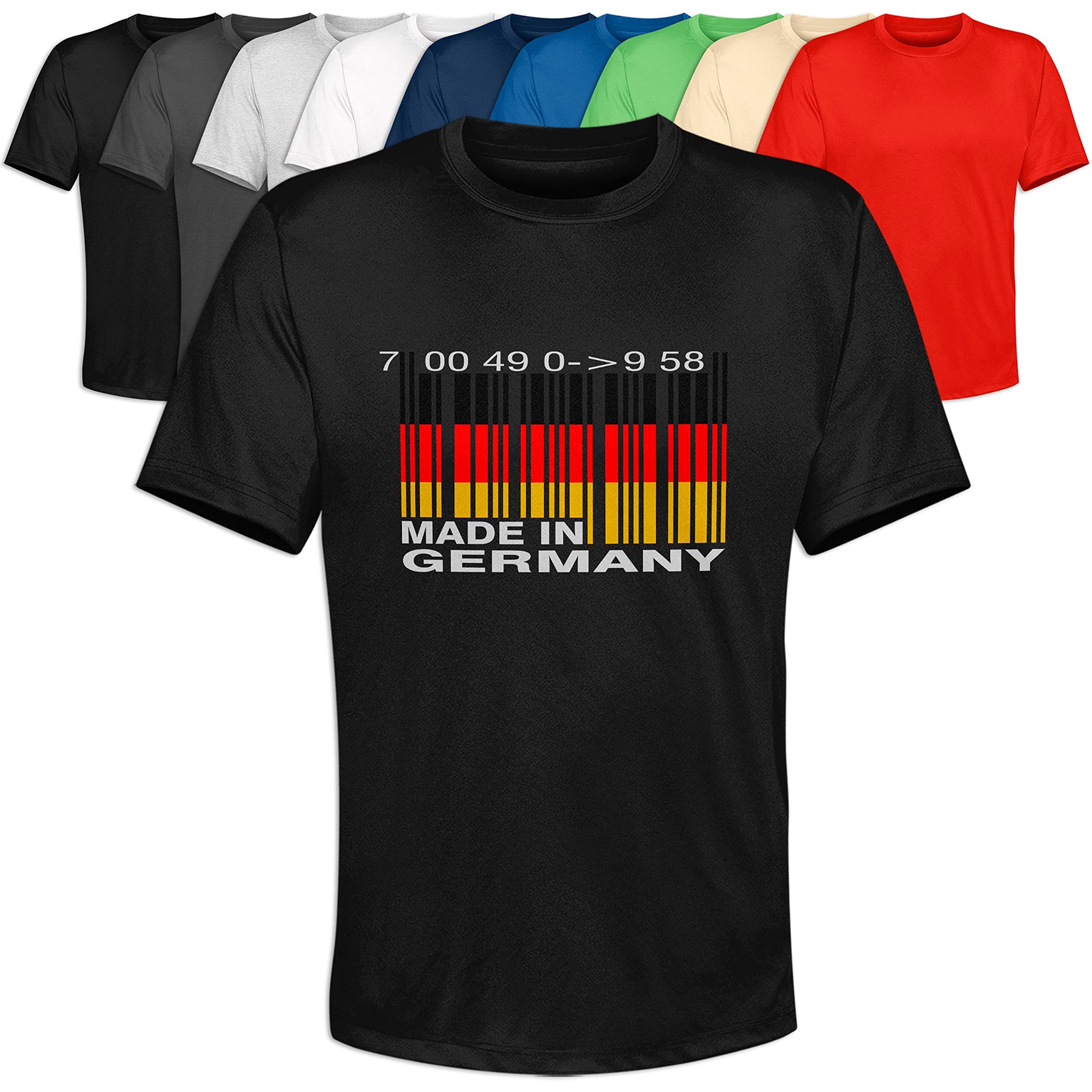 T-Shirt Deutschland Barcode Strichcode bis 5XL